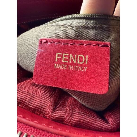Fendi Red Zucca Chefs bag*Red Canvas & Leather*BEAUTIFUL CONDITION - Picture 12 of 16